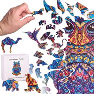 KIK KX5371 Wooden puzzle owl A3 130 elements - Wooden Puzzle