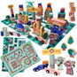 KIK Wooden blocks with mat city 160 pcs - Wooden Blocks