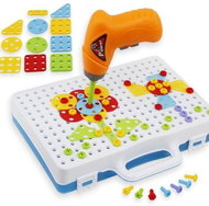 KIK KX7838 Mosaic children's puzzle plastic blocks + screwdriver - Jigsaw Puzzle
