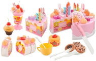 DIY 4504 Kids plastic birthday cake pink 75 pieces - Didactic Toy