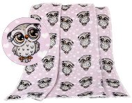 BELLATE× s. r. o. ELLA 1003/112 N 100×150cm pink owl - Blanket