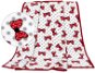 Blanket BELLATE× s. r. o. ELLA 1003/155 N 100×150cm red bows - Deka