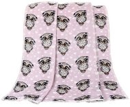 Blanket BELLATE× s. r. o. ELLA 1005/112 75×100cm pink owl - Deka
