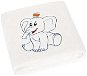 BELLATE× s. r. o. KORALL MICRO 1004/001 75×100 white with embroidery elephant - Blanket