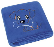BELLATE× s. r. o. KORALL MICRO 1004/048 75×100 blue with embroidery dog - Blanket