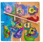 Tulimi  Dřevěné zábavné puzzle, na chytání a vkládaní - rybičky - Puzzle
