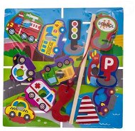 Wooden fun puzzle, for catching and inserting TULIMI - transport - Jigsaw