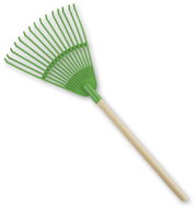 Androni Zahradnické nářadí - hrábě vějířové s dřevěnou násadou - Garden Tool Set