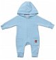 Baby Nellys Jumpsuit with hood and pockets, New Bunny - light blue, size 56 - Baby onesie