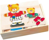 Bino Wardrobe-bear+bear - Wooden Toy