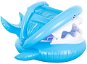 KIK KX5537 Inflatable boat with canopy shark blue - Inflatable Water Mattress