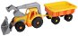 Androni Traktorový nakladač s vlekom Power Worker – dĺžka 58 cm oranžový - Traktor