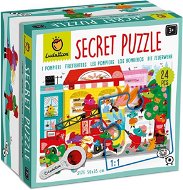 Jigsaw Ludattica - Secret Puzzle with magnifying glass, Firefighters - Puzzle