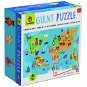 Jigsaw Ludattica Giant Floor Puzzle World Map, 48 pieces - Puzzle