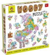 Ludattica Woody - Jednorožce, drevené puzzle, 48 dielikov - Drevené puzzle