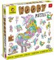 Ludattica Woody Unicorns, wooden puzzle, 48 pieces - Wooden Puzzle