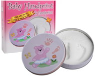 Tiny Memories Footprint or handprint set in a tin, gift set, pink - Print Set