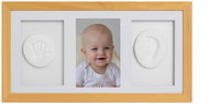 Tiny Memories Footprint or handprint set, tri-frame, baby gift set, natural - Print Set