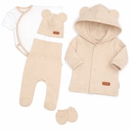 Baby Nellys Cotton maternity set 5D, Made with love, beige, size 50 - Baby Clothing Set