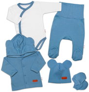 Baby Nellys Cotton maternity set 5D, Made with love, blue, size 62 - Baby Clothing Set