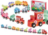 MG Montessori Train dřevěný vláček, dinosauři - Educational Toy