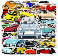 ANNAM Sports Cars Stickers 50 pcs - Different Stickers - Kids Stickers