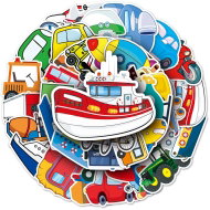 ANNAM Stickers Cars Planes Tractors Boats 50 pcs - different stickers - Kids Stickers