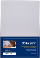 SCANquilt prostěradlo do postýlky JERSEY ELASTIC LYCRA světle šedá 60 × 120 cm - Cot sheet