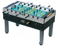 Ninestar Pub, open, with coin box, black and yellow dummies - Table Football