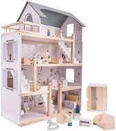 Domček pre bábiky Drevený domček pre bábiky + nábytok 80 cm - Domeček pro panenky