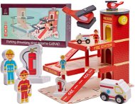 Lulilo Dřevěná garáž Ganao hasičský sbor - Garáž pro děti