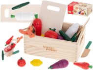 Dřevěná zelenina k řezání + příslušenství - Toy Kitchen Food