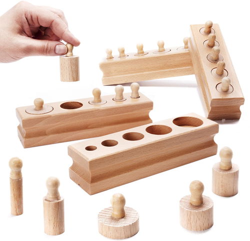 Dřevěné válcové závaží montessori sorter - Vkládačka - Hlavní obrázek