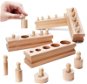 Dřevěné válcové závaží montessori sorter - Puzzle