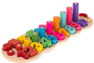 Wooden sorter of abacus shapes - Puzzle