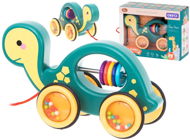 Push and Pull Toy Dřevěná želva na provázku - Tahací hračka