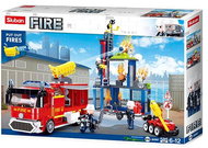 Sluban Firefighters M38-B0967 Large fire truck with cannon and mobile robot - Building Set