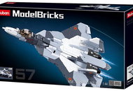 Sluban Model Bricks M38-B0986 Su-57 2in1 jet fighter - Building Set