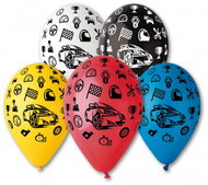 SMART BALLOONS printed balloons, 5 pcs – cars - Balloons