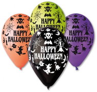 SMART BALLOONS Printed balloons 100 pcs plain Happy Halloween - Balloons