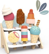 Speedy Monkey Dřevěná hračka - Zmrzliny v kornoutu - Jídlo do dětské kuchyňky