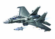 Sluban ModelBricks M38 - B1273 J-16S fighter jet with metallic finish 1:44 - Building Set