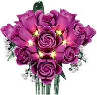 Sluban Pleyerid M38 - P8166 Purple roses bouquet with LED lighting - Building Set