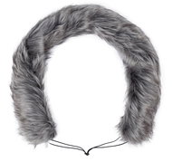 HappyBee Fur Collar for Stroller, Grey - Stroller Canopy