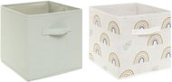 Atmosphera for Kids Úložné boxy na hračky Duha, zelené 2 ks - Úložný box