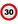 Plates traffic sign 30