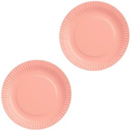 GODAN Talíře světle růžové gender reveal, 18 cm, 12 ks - Plate