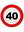 Traffic sign plates 40