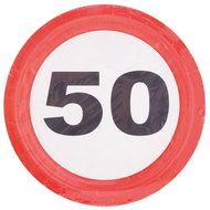 FUNNYFASHN Plates traffic sign 50 - Plate