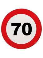 FUNNYFASHN Plates traffic sign 70 - Plate